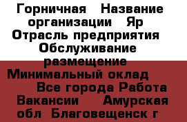 Горничная › Название организации ­ Яр › Отрасль предприятия ­ Обслуживание, размещение › Минимальный оклад ­ 15 000 - Все города Работа » Вакансии   . Амурская обл.,Благовещенск г.